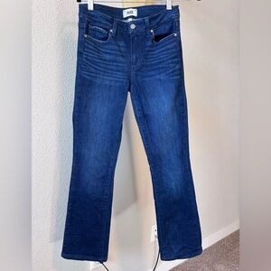 PAIGE Dark Blue High Waisted Bootcut
